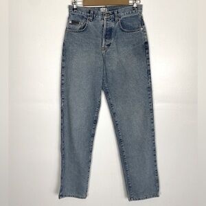 Calvin Klein Y2K 90s High Rise Jeans Women’s Size 7 Button Fly USA Cotton Blue